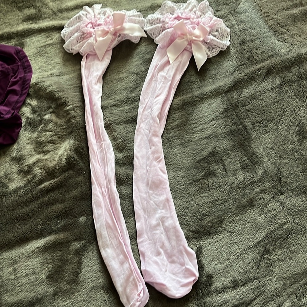 Baby pink long socks - Picture 1 of 2